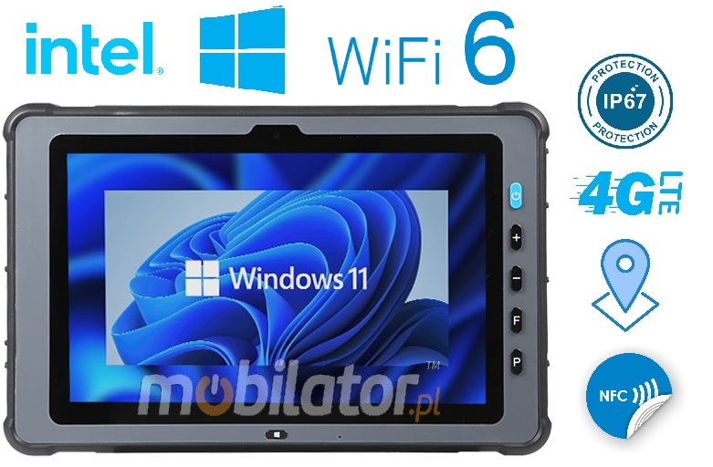 Mobipad 10DS-RTC wstrząsoodporny przemysłowy tablet Windows 11 4G LTE IP66